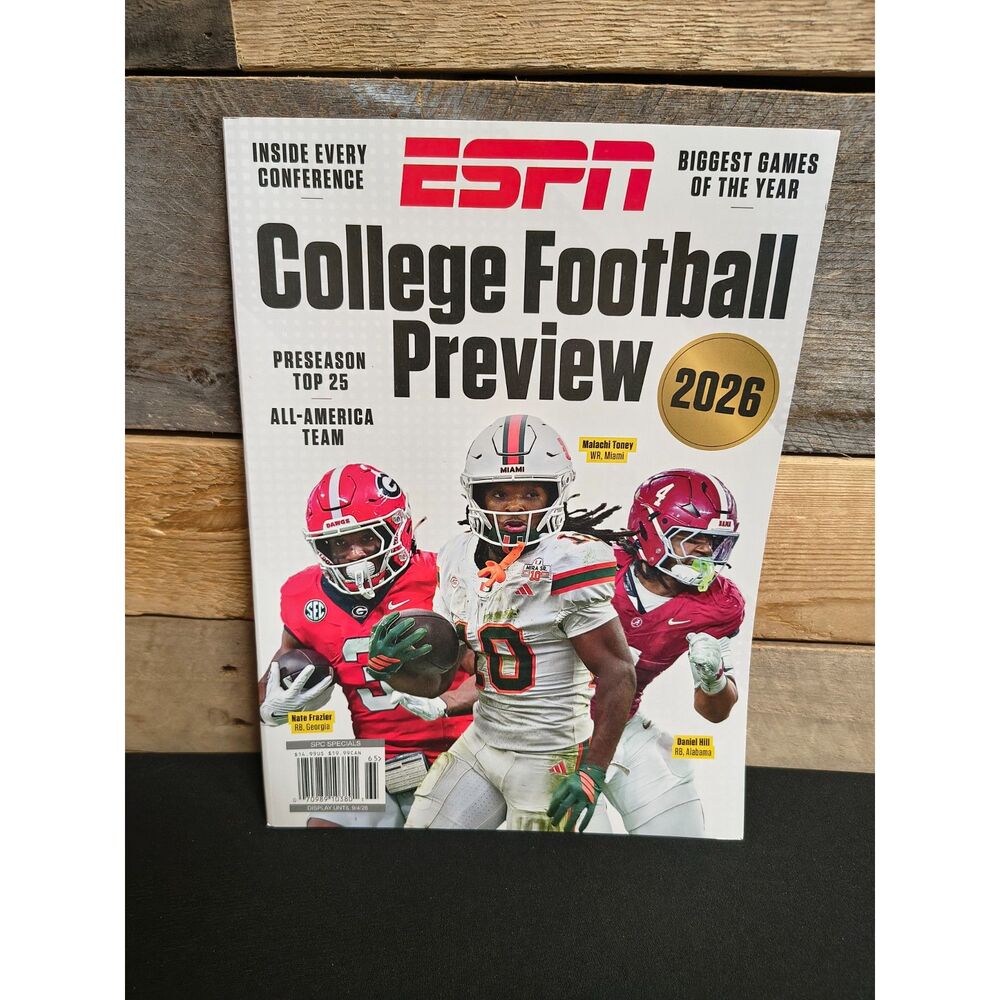 ESPN Magazine 2026 College Football Preview Special Issue - Alabama, Miami, UGA